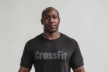 Nobull Crossfit® Men's T Shirts Black | Australia (VR4085)